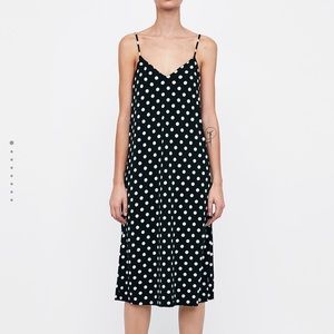 Zara Strappy Polka Dot Midi Dress